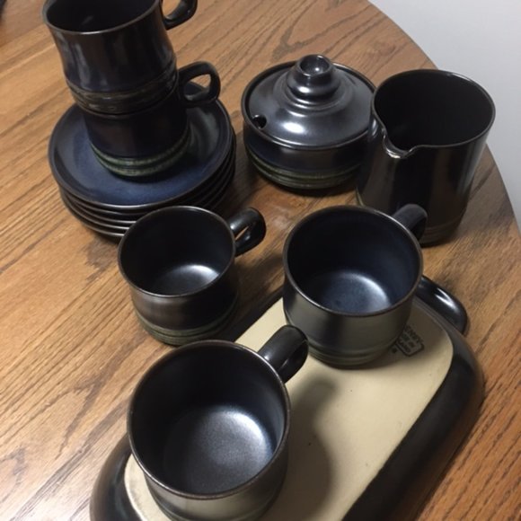 Vintage 14 piece "Kismet Blue" Denby England Set  "RARE FIND" - Picture 5 of 13